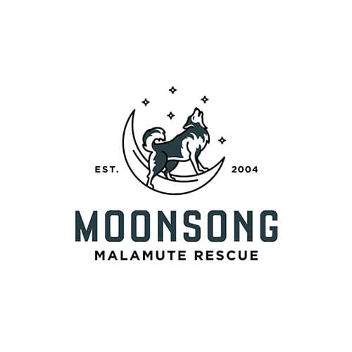 Moonsong malamute rescue - Logo design.